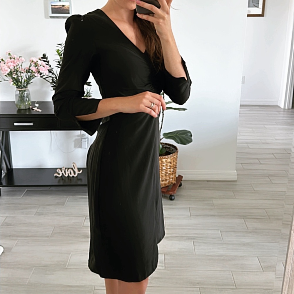 Banana Republic Black Midi Church Cocktail Party Office Dress / Size 0